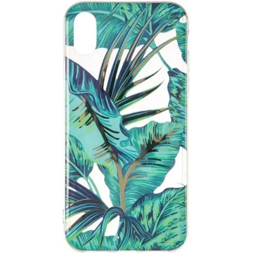 Чохол-накладка Apple Sillicon Case Copy for iPhone X Flowers Shine Jungle