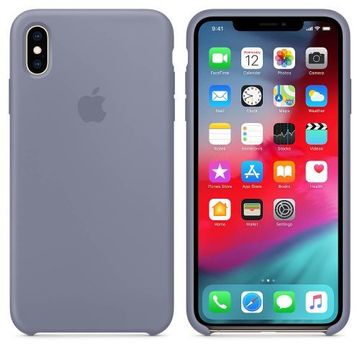 Чехол-накладка Apple Sillicon Case Copy for iPhone X Lavander Grey