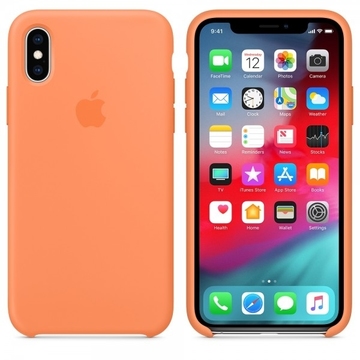 Чохол-накладка Apple Sillicon Case Copy for iPhone X Papaya