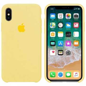 Чехол-накладка Apple Sillicon Case Copy for iPhone X Yellow Mellow