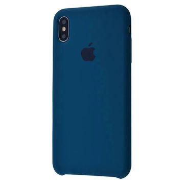 Чехол-накладка Apple Sillicon Case Copy for iPhone X Blue Space