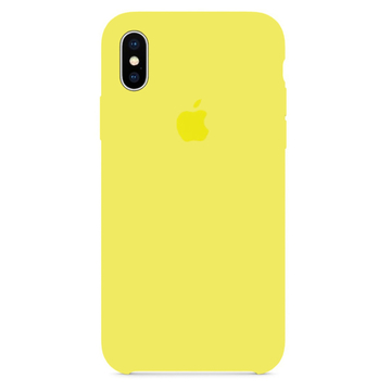 Чехол-накладка Apple Sillicon Case Copy for iPhone XS Max Lemonade