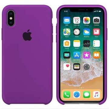 Чехол-накладка Apple Sillicon Case Copy for iPhone XS Max Purple