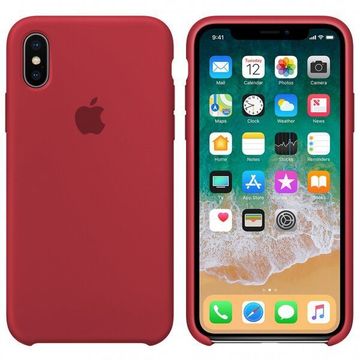 Чехол-накладка Apple Sillicon Case Copy for iPhone XS Max Rose Red