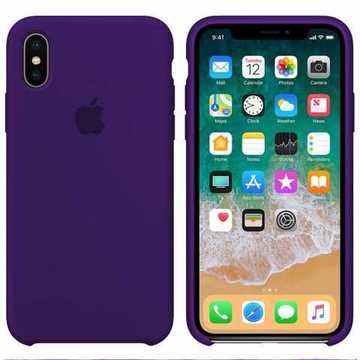 Чехол-накладка Apple Sillicon Case Copy for iPhone XS Max Ultra Violet