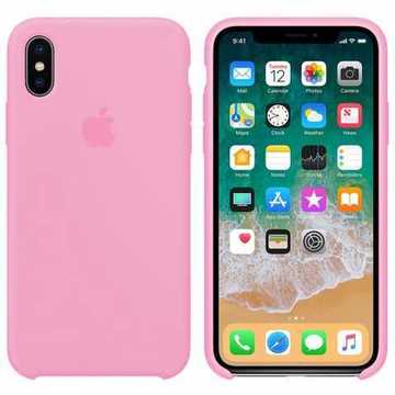 Чохол-накладка Apple Sillicon Case Copy for iPhone XS Max Light Pink