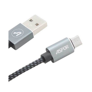 Кабель USB Aspor A131 micro Nylon 1.2м/2.4A Black