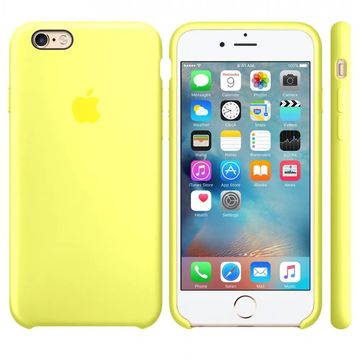 Чехол-накладка Apple Sillicon Case Copy for iPhone 6 Plus Flash Yellow (32)