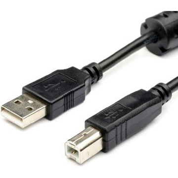 Кабель USB USB 2.0 AM-BM 1.0m 90° налево Black