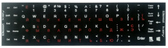 Аксесуар для ноутбуків Наклейки на клавіатуру непрозорі Black (68 клавіш)
