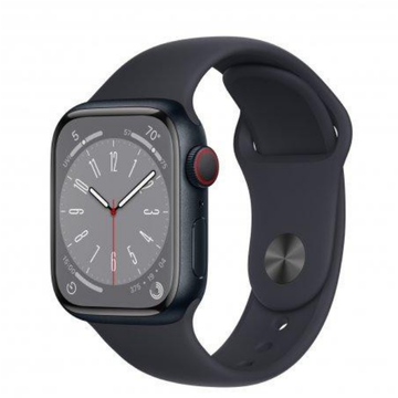 Смарт-часы Apple Watch 8 GPS + Cellular 41mm Midnight Aluminum Case with Midnight Sport Band - S/M (MNUV3)