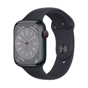 Смарт-годинник Apple Watch 8 GPS + Cellular 45mm Midnight Aluminum Case with Midnight Sport Band - M/L (MNVL3)