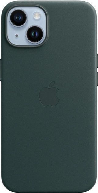 Чохол-накладка Apple Iphone 14 Leather Case with MagSafe Forest Green (MPP53)