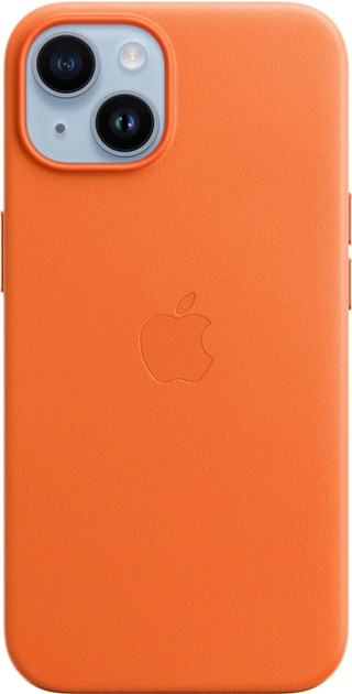 Чохол-накладка Apple Iphone 14 Leather Case with MagSafe Orange (MPP83)