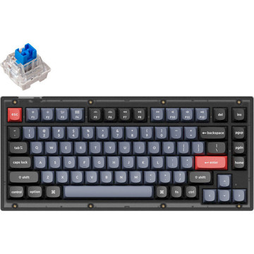 Клавіатура Keychron V1 84 Key QMK Gateron G PRO Red Hot-Swap RGB Frosted Black