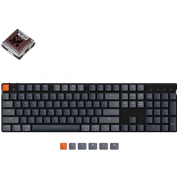 Клавіатура Keychron K5SE 104 Key Optical Brown White Led Hot-Swap WL UA Black