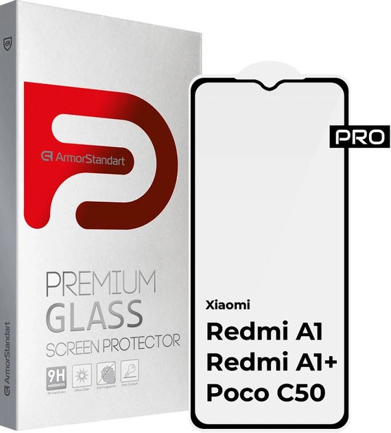 Защитное стекло Armorstandart Pro for Xiaomi Redmi A1/A1+ Black (ARM62818)