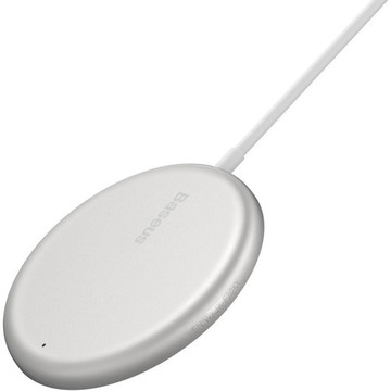 Зарядний пристрій Baseus Simple Mini Magnetic Wireless Charger White (WXJK-F02)