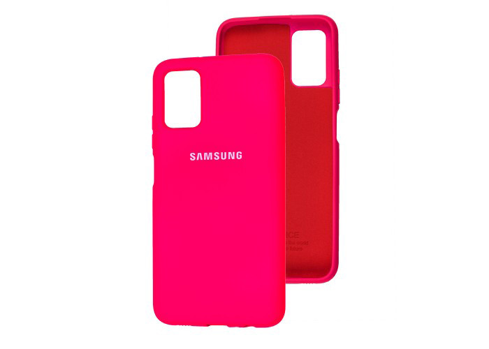 Чехол-накладка Silicone Case Full for Samsung A03 (A035) Pink Hot