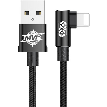 Кабель USB Baseus MVP Elbow Type Cable USB For IP 2A 1M Black (CALMVP-01)