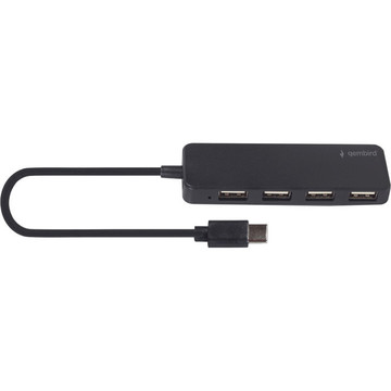 USB Хаб Type-C Gembird 4хUSB2.0, пластик, Black (UHB-CM-U2P4-01)