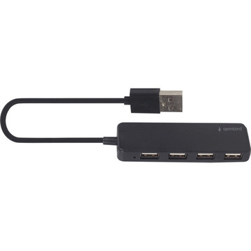 USB Хаб Gembird 4хUSB2.0, пластик, Black (UHB-U2P4-06)