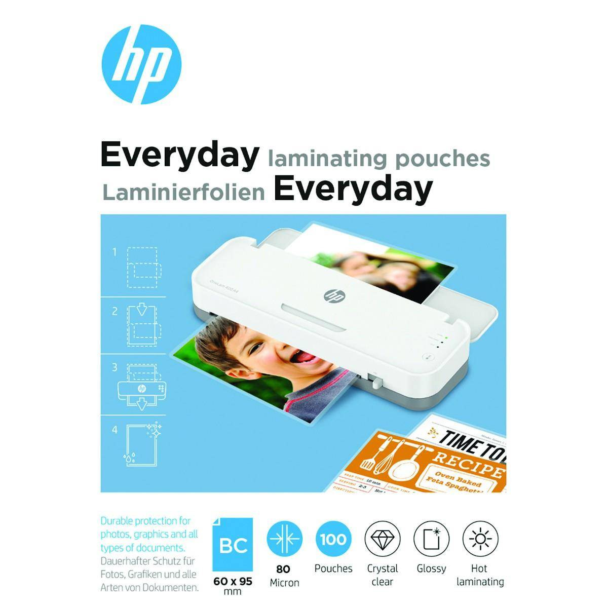 Плівка для ламінатора HP Everyday Laminating Pouches, Business Card Size, 80 Mic, 60 x 95, 100 pcs