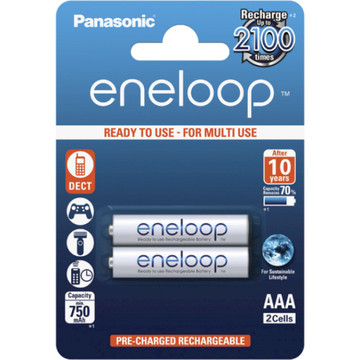Акумулятор Panasonic Eneloop AAA 800 2BP mAh NI-MH (BK-4MCDE/2BE)