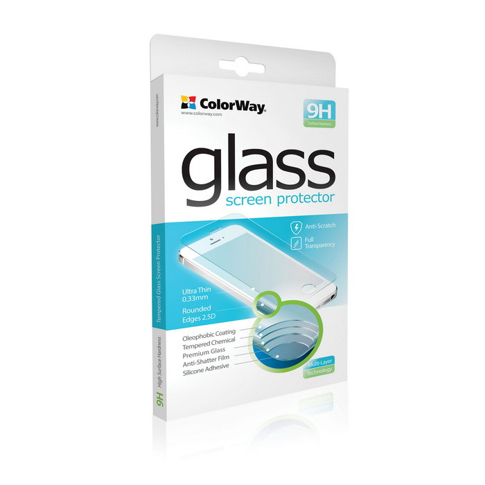 Защитное стекло 9H ColorWay soft carbon Apple iPhone 6 3D Black