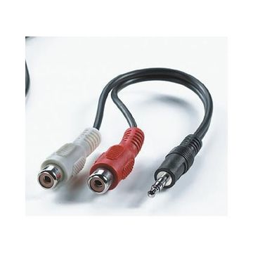 Кабель синхронізації Roline AV 3.5mm M->2xRCA/F 0.2m