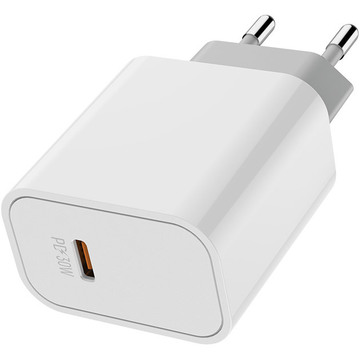 Зарядний пристрій ColorWay Power Delivery Port USB Type-C+USB QC3.0 (30W) White