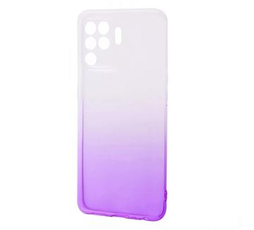 Чехол-накладка Gradient Design Oppo Reno 5 Lite White/Purple
