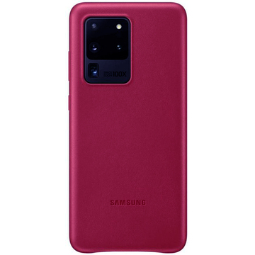 Чехол-накладка Leather Cover for Samsung Galaxy S20+ 5G Bordo