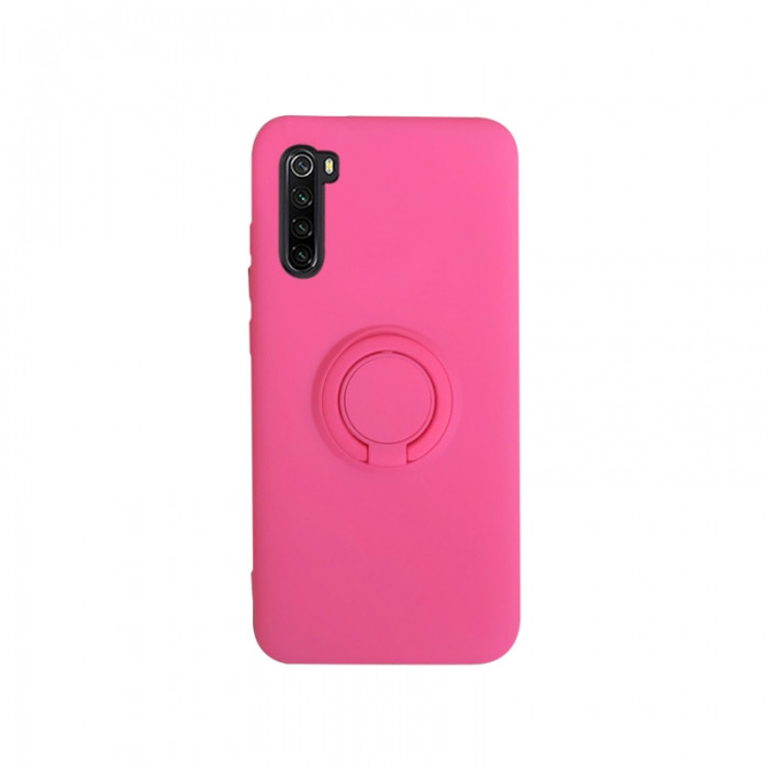 Чехол-накладка Soft Silicone Case Magnet Ring for Xiaomi Redmi Note 8 Pro Rose Red