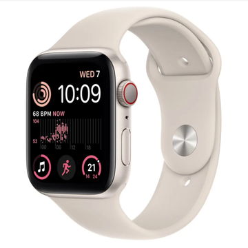 Смарт-годинник Apple Watch SE 2 GPS + Cellular 44mm Starlight Aluminum Case with Starlight Sport Band (MNPT3, MNTW3)