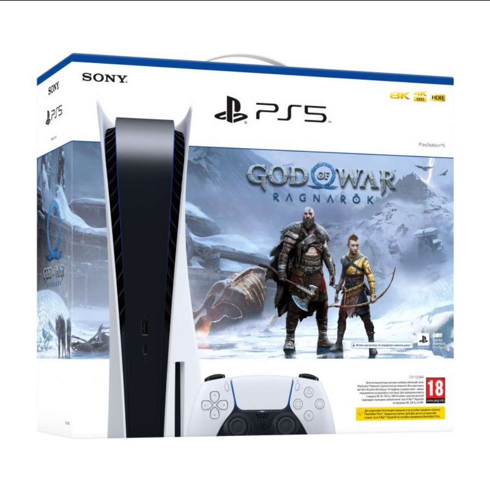 Ігрова приставка Sony PS5 Ultra HD Blu-ray (God of War Ragnarok)/Cyberpunk 2077 PS4/Shadow of the Tomb Raider