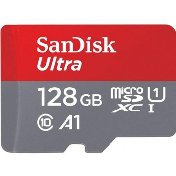 Карта пам'яті  SanDisk 128GB microSDXC UHS-I Ultra A1 + SD adapter (SDSQUAB-128G-GN6MN)