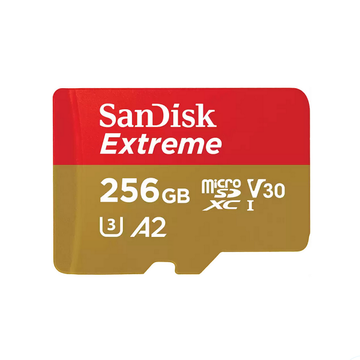 Карта памяти SanDisk Extreme 256GB Class 10 V30 UHS-I U3 A2 R190/W130MB/s (SDSQXAV-256G-GN6GN)