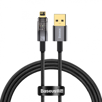 Кабель синхронізації Baseus Explorer Series Intelligent Power-Off Lightning Cable 1m Black (CATS000401)