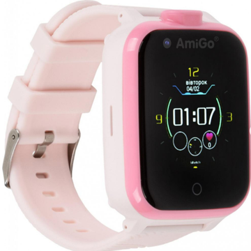 Смарт-часы AmiGo GO006 GPS 4G Wi-Fi Pink