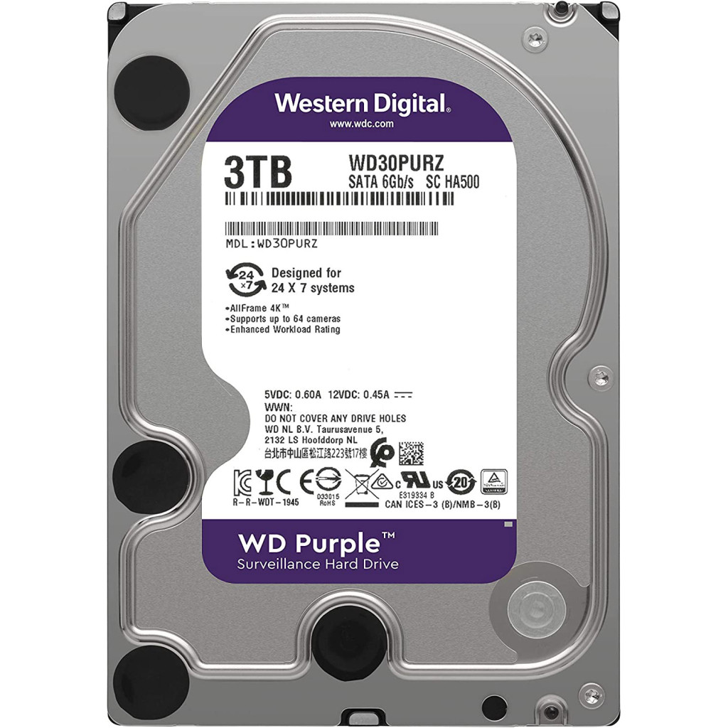 Жорсткий диск Western Digital Purple 3 TB (WD33PURZ)