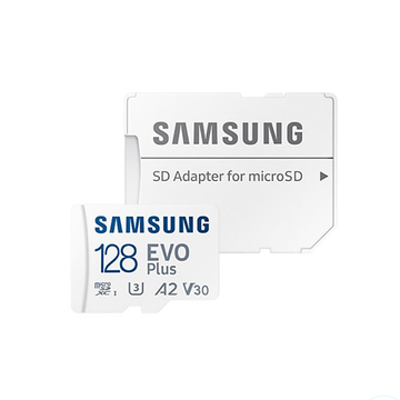 Карта памяти Samsung Evo Plus microSDXC 128GB UHS-I U3 V30 A2 + SD (MB-MC128KA/EU)