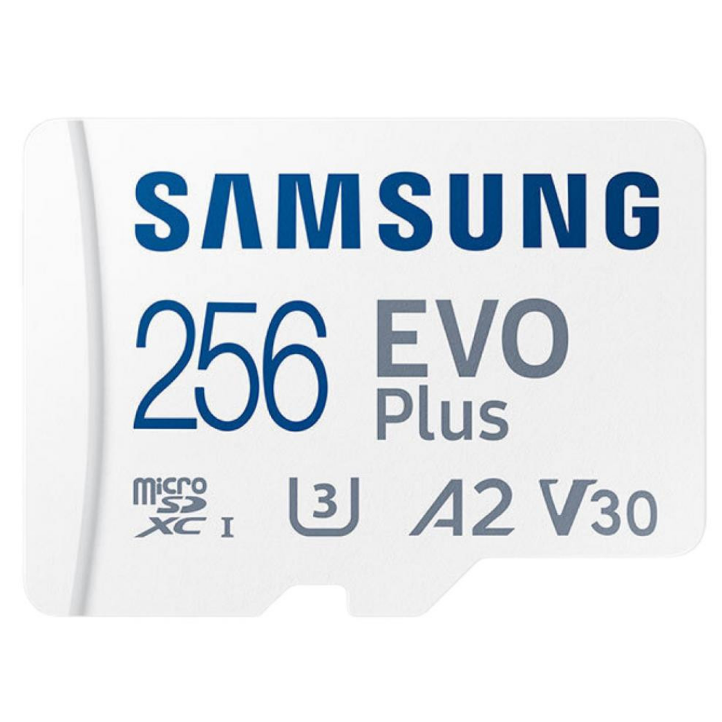Карта пам'яті  Samsung Evo Plus microSDXC 256GB UHS-I U3 V30 A2 + SD (MB-MC256KA/EU)