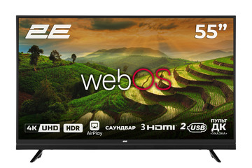 Телевізор 2E Black (2E-55A06LW)