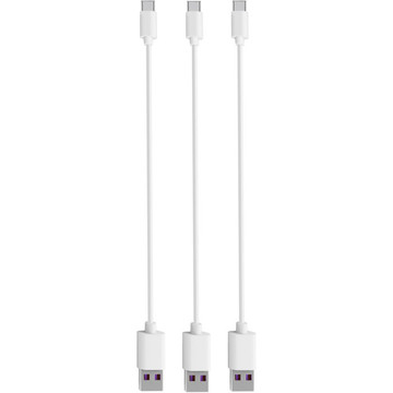 Кабель USB Timstool USB to Type-С 0.21 м 3шт White (DC21-TC-WT)