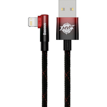 Кабель USB Baseus MVP 2 Elbow-shaped Fast Charging Data Cable USB to Lightning 2.4A 2m Black+Red