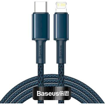 Кабель синхронизации Baseus High Density Braided Fast Charging Data Cable Type-C to Lightning PD 20W 1m Blue