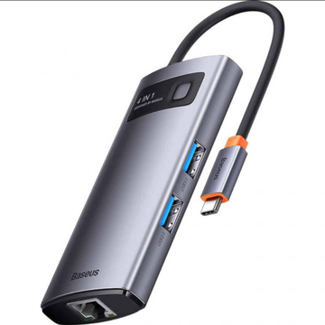 USB Хаб Baseus Metal Gleam Multifunctional 4-in-1 Type-C Gray (WKWG070113)