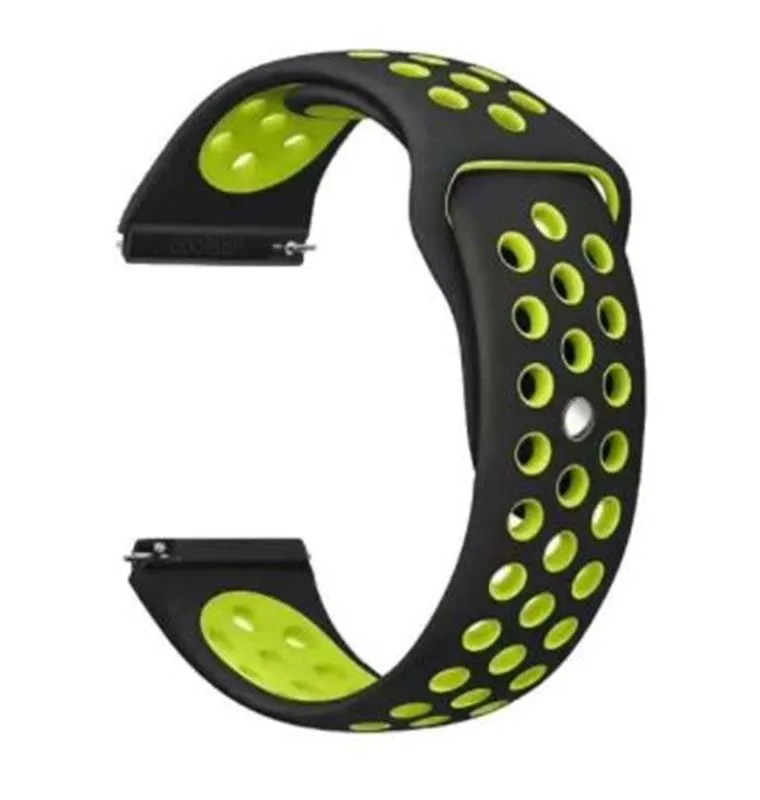 Ремешок для фитнес браслета BeCover Nike Style for Xiaomi Amazfit Bip/Bip Lite/Bip S Lite/GTR 42mm/GTS/TicWatch S2/TicWatch E Black-Yellow (705706)