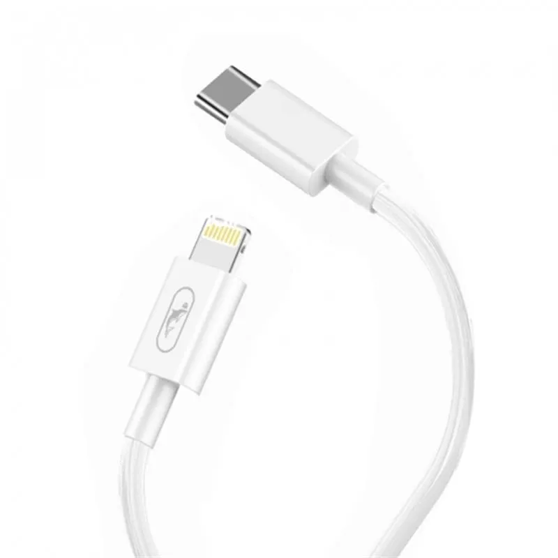 Кабель USB SkyDolphin S57L PD 18W USB Type C - Lightning 1м, White (USB-000545)